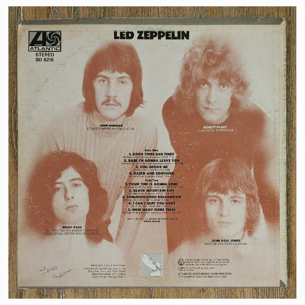 LED ZEPPELIN•Led Zeppelin•Jan 13 1969 US Stereo(#SD 8216) Terre Haute, 1st Press - Picture 7 of 11